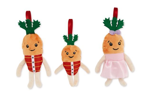 As decorações para árvores com tema de cenoura