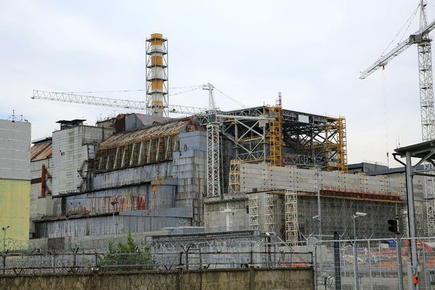O reator nuclear destruído em Chernobyl